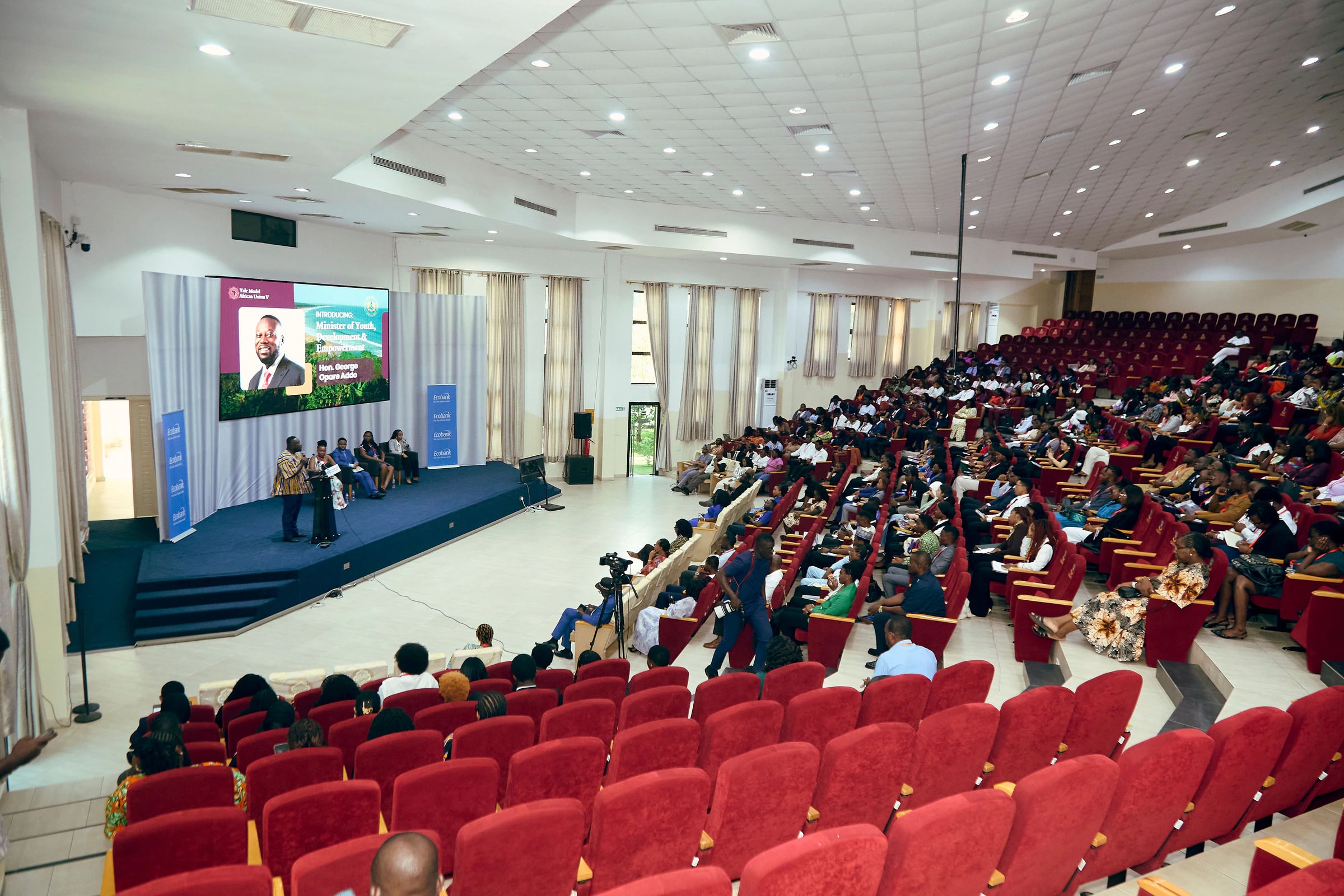 Delegates gathered for the YMAU V opening plenary in Accra